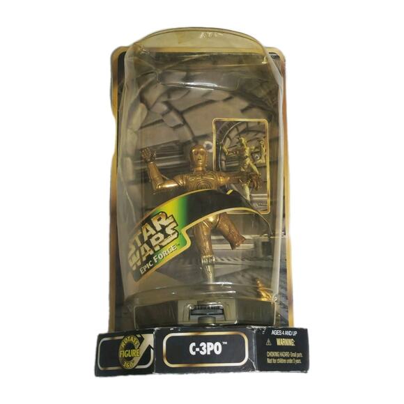 Vintage 1997 Star Wars Epic Force C 3P0 Power of the Force Rotates New Old Stock - Picture 1 of 7